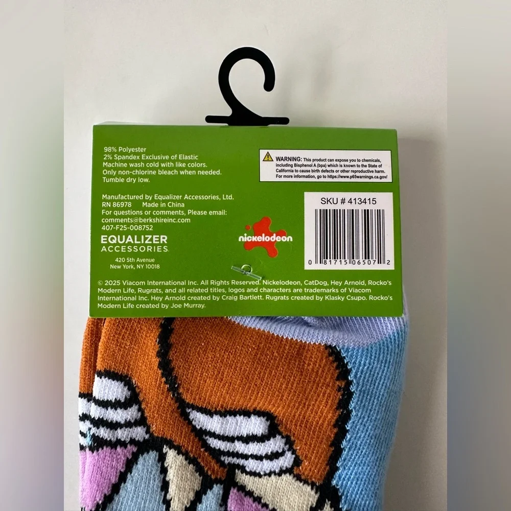 Nickelodeon Orange and Blue‎ Character Socks